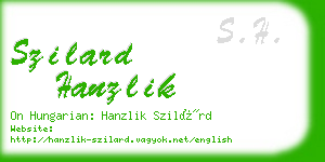 szilard hanzlik business card